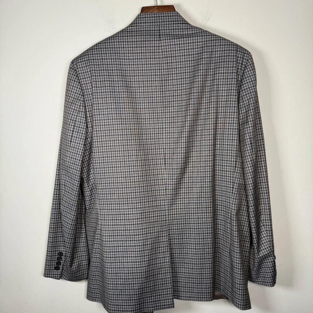 Lauren Ralph Lauren Brown Checkered Polyester Blend Sport Jacket/Blazer 46L